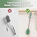 haakaa Cleaning Brush Silicone Bottle Brush Double-Ended Soft Silicone Bristles for Breast Pumps, Breast Milk Collectors, Baby Bottles, Teats, Breastmilk Storage Bags, Pea Green-1pk