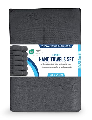 Utopia Towels - Premium Hand Towels - 100% Combed Ring Spun Cotton, Ultra Soft and Highly Absorbent, Extra Large Thick Hand towels 41 x 71 cm, Hotel & Spa Quality Hand Towels (6-Pack) (Grey) - Cosy Home Interiors Utopia Towels - Premium Hand Towels - 100% Combed Ring Spun Cotton, Ultra Soft and Highly Absorbent, Extra Large Thick Hand towels 41 x 71 cm, Hotel & Spa Quality Hand Towels (6-Pack) (Grey) - Image 14