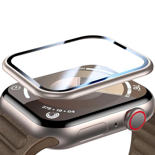 DIKESHGU for Apple Watchフィルム 41mm/45mm アップルウォッチ 液晶保護 フィルム SEries 9/8/7対応 画面保護 キズ防止 高透過率 気泡なし 指紋防止 取扱簡単 9H硬度ガラス(スターライト,45mm)