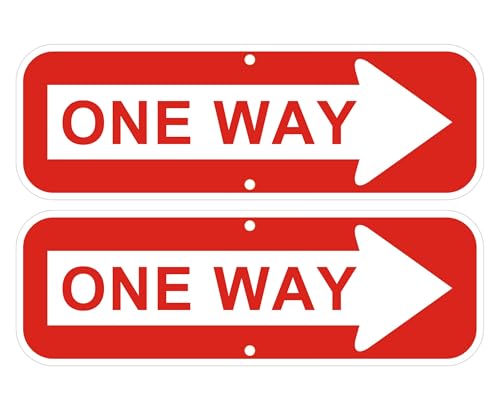 Panneau unidirectionnel flèche droite signalisation extérieure aluminium lot de 2