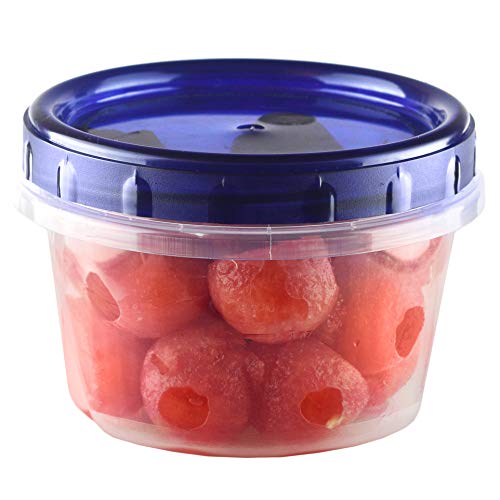 Twist Top Food Deli Containers Screw And Seal Lid 16 Oz Stackable Reusable Plastic Storage Container 12 Pack. #TOP3
