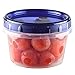 HomeyGear Twist Top Food Deli Containers Screw And Seal Lid 16 Oz Stackable Reusable Plastic Storage Container 12 Pack.