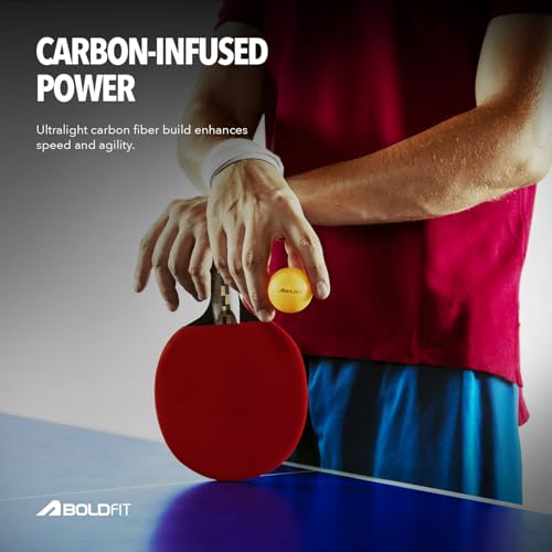 Boldfit Table Tennis Racquet Set Professional Table Tennis Set 2 Racquets & 3 Balls TT Bat and Table Tennis Balls for Home Ping Pong Ball & Racket with Grip Table Tennis Playset 2pcs Racket & 3 Balls 4 41RPjcjw74L