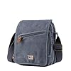 Troop London TRP0239 Classic Canvas Across Body Bag Black - Stone Washed #5