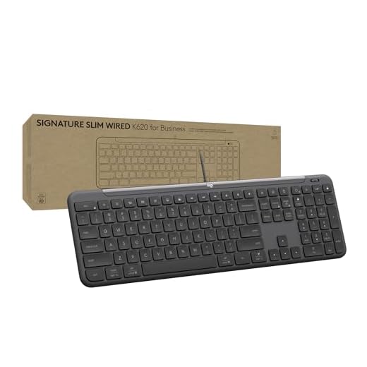 Logitech Signature Slim Wired K620 for Business, Full-Size Keyboard, USB-C Plug-and-Play, Laptop-Style, Scissor Keys, Windows/Mac/Chrome/PC/laptops - Graphite