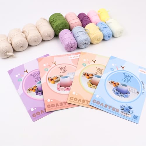 Kit de bricolage crochet dessous de verre, cadeau idéal pour manuel - 4