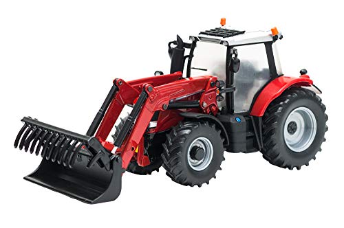 Britains 1:32 Massey Ferguson 6616 Tractor with Front Loader, Farm Set Toy Tractors for Children, Toy Tractor Compatible with all 1:32 Scale Farm Toys, Suitable for Collectors - Kids 3 Years 43082A1