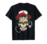Photo Gallery infermiera sugar skull divertente halloween costume stetoscopio medico maglietta Photo Gallery infermiera sugar skull divertente halloween costume stetoscopio medico maglietta