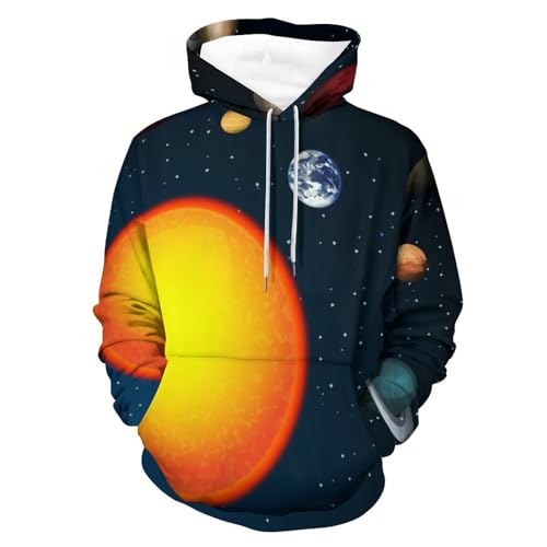 Sweatshirt pull pour homme femme sweat à capuche imprimé galaxie S