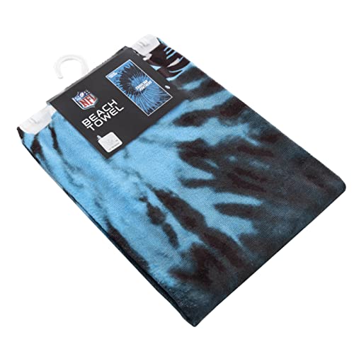 Image of Northwest NFL Carolina Panthers Unisex-Adult Beach Towel, 30 inch x 60 inch, Psychedelic