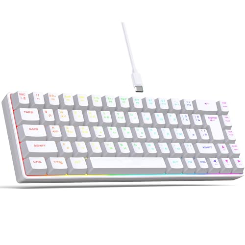 Membrane Keyboard Máquina de escribir 68 teclas Sensación mecánica Botón LED Backlits USB Cable Esport Teclado