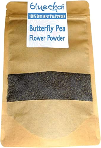 Bluechai Poudre De Fleur De Pois Papillon - Colorant Alimentaire Bleu Naturel - 100% Bluechai Naturel - Pois Papillon Pur Et En Poudre. Parfait Pour Les Boissons, Les Gâteaux Et Les Délices Culinaires Cover