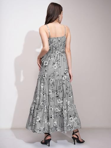Image of Tokyo Talkies Women's Sleeveless Stright Neck Printed Dresses | Stylish Dresses | Casual Dresses