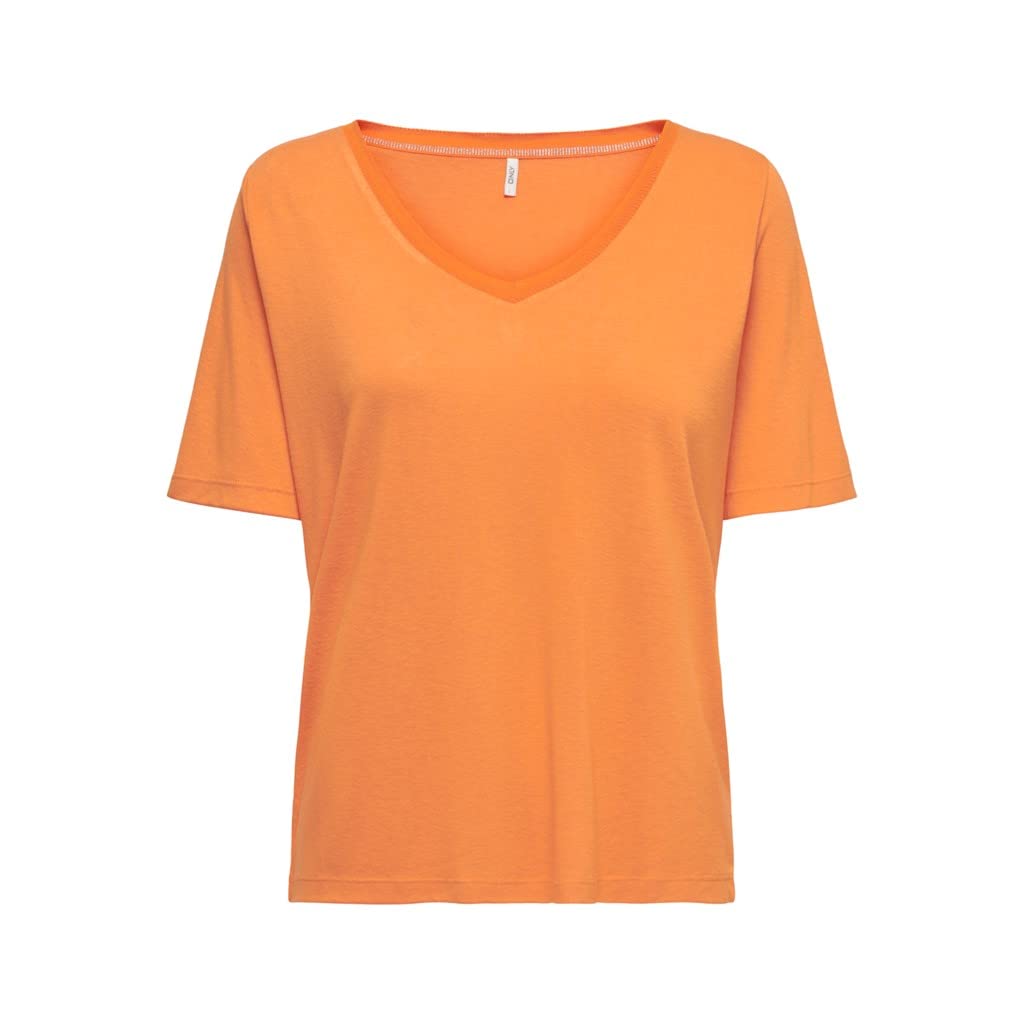 Onlelise S/S V yaka üst Jrs Tişört Kadınlar