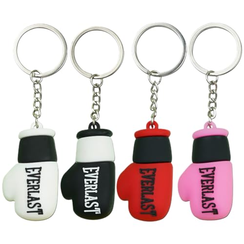 4 Pièces Porte-clés Gant Miniature Mixte, Homme Femme Pendentif Fantaisie Gant de Boxe Pollissage,Mini Gant de Boxe de Voiture, Pendentif de Gants de Boxe, Ornements...