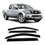 Los 4 deflectores de viento son de plástico ABS de calidad para coche, color negro ahumado. Moldeo por inyección de alta calidad, más flexible que otros.