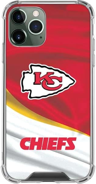 Skinit Clear Phone Case Compatible with iPhone 11 Pro Max - Officially Licensed NFL Kansas City Chiefs Design