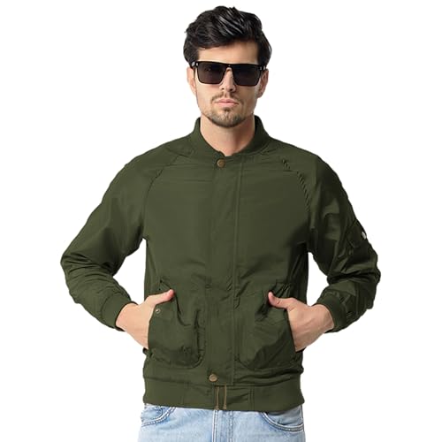 Image of TRATENBY Men Bomber Jacket Lightweight Flight Windbreaker Jacket Spring Fall Mens Jackets