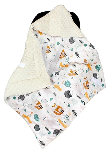 TupTam Manta Envolvente para Asiento de Coche Bebé Invierno, Marrón Claro/Bosque Beige, Talla única