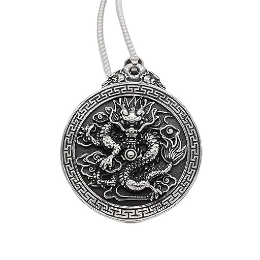 Collar de dragón chino para hombre, collar de personaje chino de dragón, collar con colgante de dragón de hip hop con cadena de 23.6 pulgadas, colgante de dragón Kanji punk rock de acero inoxidable, | Ya disponible en tu tienda friki favorita! En mundofriki.es! Collar de dragón chino para hombre, collar de personaje chino de dragón, collar con colgante de dragón de hip hop con cadena de 23.6 pulgadas, colgante de dragón Kanji punk rock de acero inoxidable, | Ya disponible en tu tienda friki favorita! En mundofriki.es!