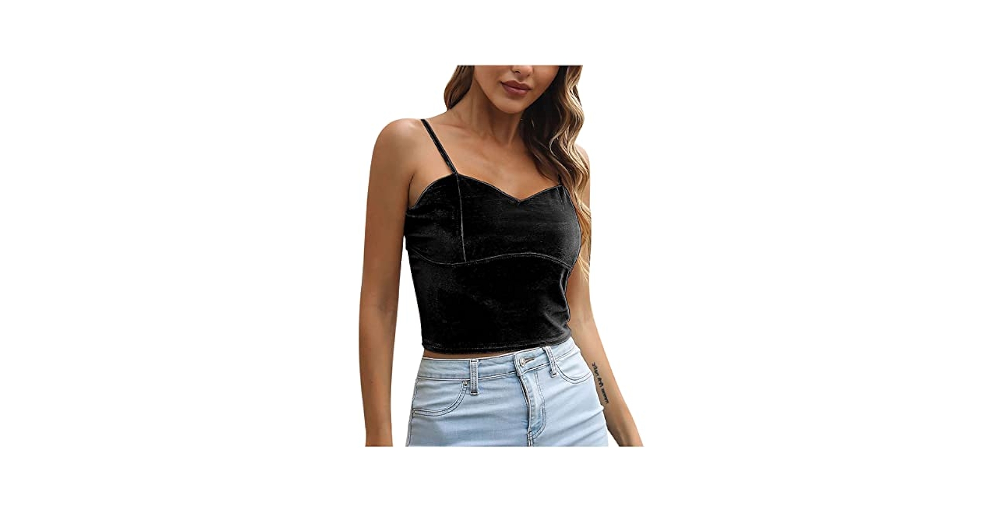 トップス BELPER VELVET CAMISOLE(BLACK) Victory Black Cami – Velvet Heart Clothing