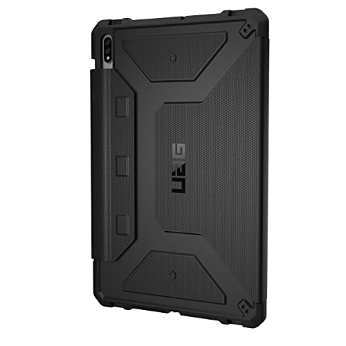 Urban Armor Gear Uag Designed For Samsung Galaxy Tab S7 Plus Case, 12.4-Inch, Metropolis Folio Slim Heavy-Duty Tough Multi-Viewing Angles Stand Military Drop Tested Rugged Protective Cover, Black #TOP1