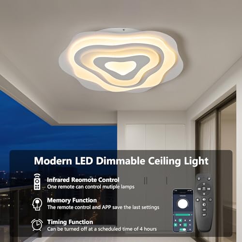 Plafonnier LED salon pour stopper la fatigue visuelle avec éclairage réglable - 5