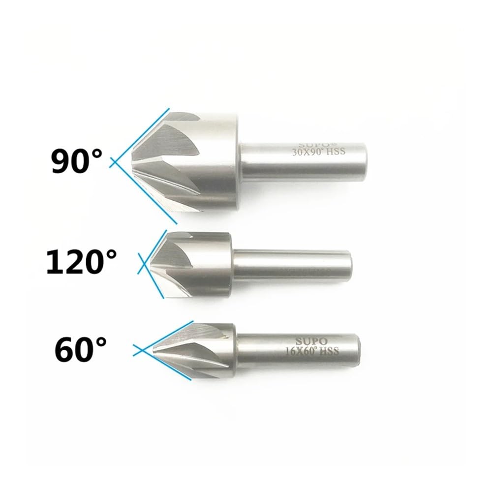 1 sztuk 6-50mm HSS 6/8 flet 60/90/120 stopni fazowanie wiertła rozwiercające bity (6/8/10/12.5/14/16/18/20/22/25/30/32/35/40/45/50mm)(60°,35.0mm)