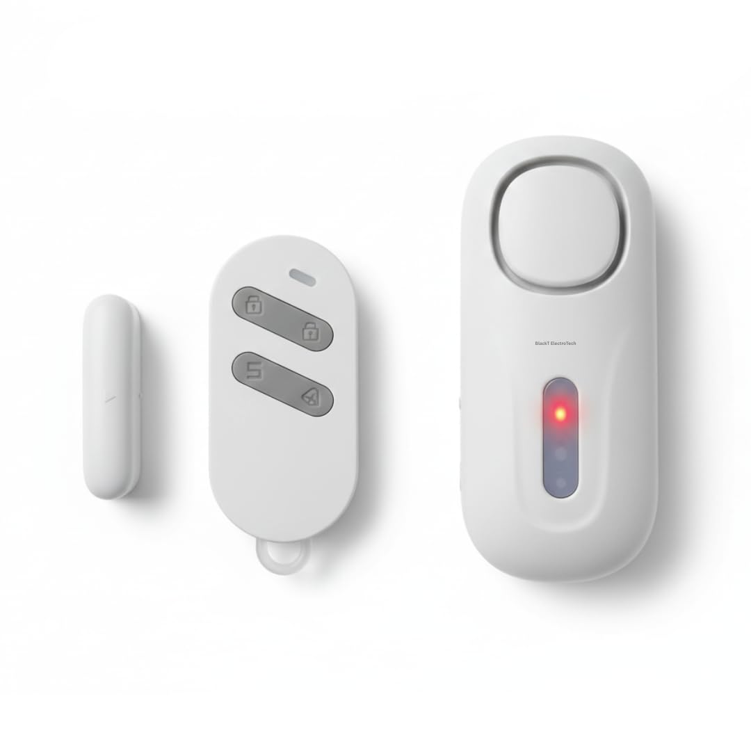 BlackT Electrotech (BT51D2) Wireless Door/Window Sensor Alarm System Kit - Home Security Entry Detector for Doors & Windows with Remote Control & Panic Function-image-13
