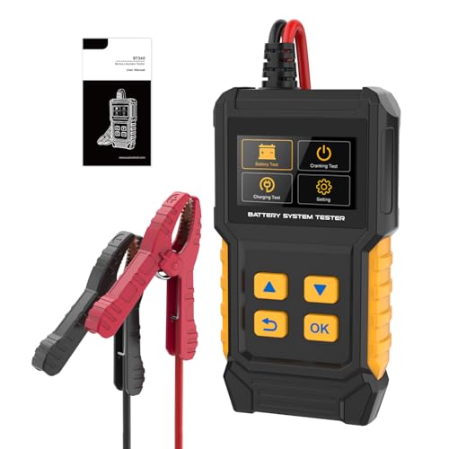 LINXINO BT360 Car Battery Tester 12V 24V 30-2000 CCA Load Tester...