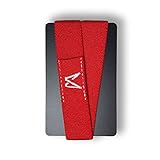 Smallet | Slim Minimalist Front Pocket Elastic Wallet Band | Three Slots for Cards, Cash and a Key | Free RFID Blocking Card | Men and Women (Swiss Red)