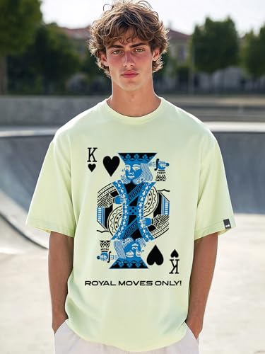 Image of Bewakoof Men's Graphic Print Oversized Fit T-Shirt