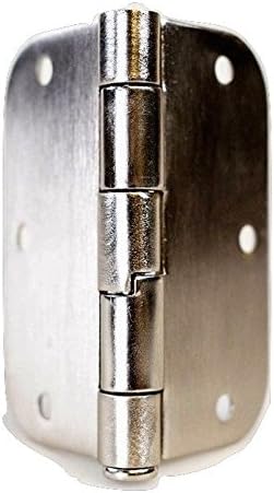 3.5" Door Hinge, Eliminate Door Stops Forever - Brushed Nickel, Pack of 2