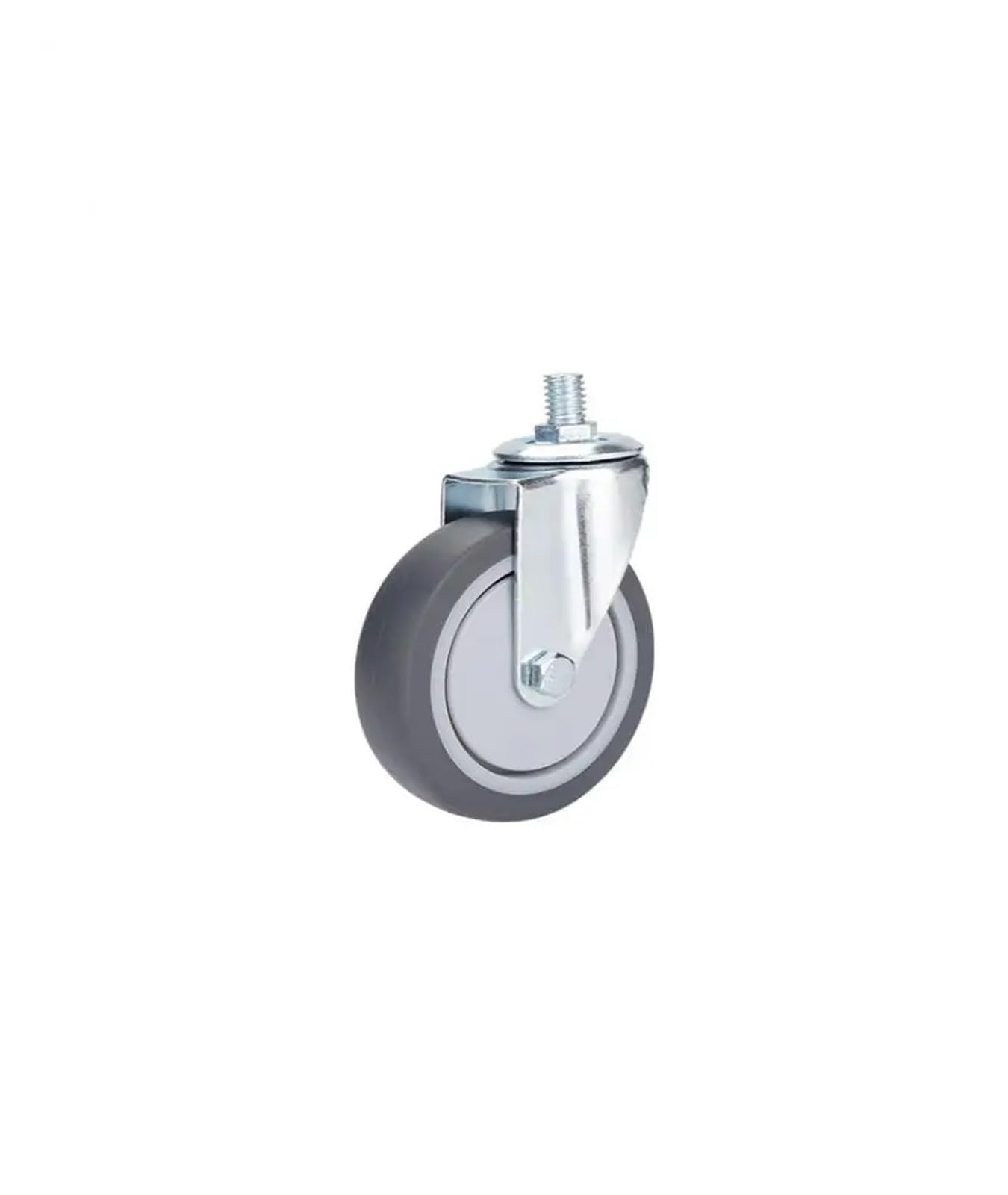 Lot de 5 roulettes universelles de 10,2 cm avec vis en plomb TPR et roulettes d'étagère/chariot de bureau