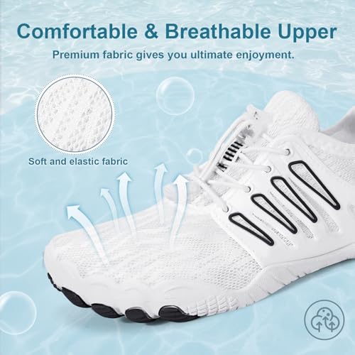 Hike Barefoot Water Shoes for Women Men Footwear, Quick Dry Wide Toe Box Pro Beach Swim Athletic Sports Shoes, Non-Slip Lightweight Aqua Shoe for Pool Hiking Walking Kayaking Diving Surfing3