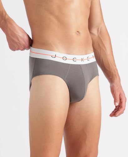 Image of Jockey NY15 Men Super Combed Cotton Elastane Stretch Solid Brief with Ultrasoft Waistband