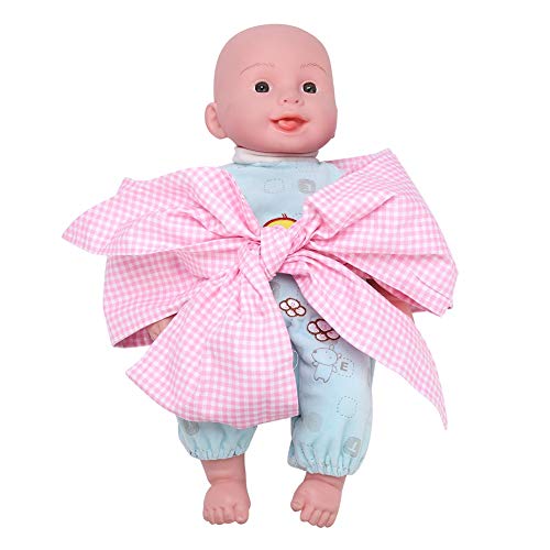 Image of Zerodis Baby Swaddle Wrap Sash, Cotton Maternity Bowknot Newborn Infant Blanket for Photo Receiving Blankets, Light Plaid