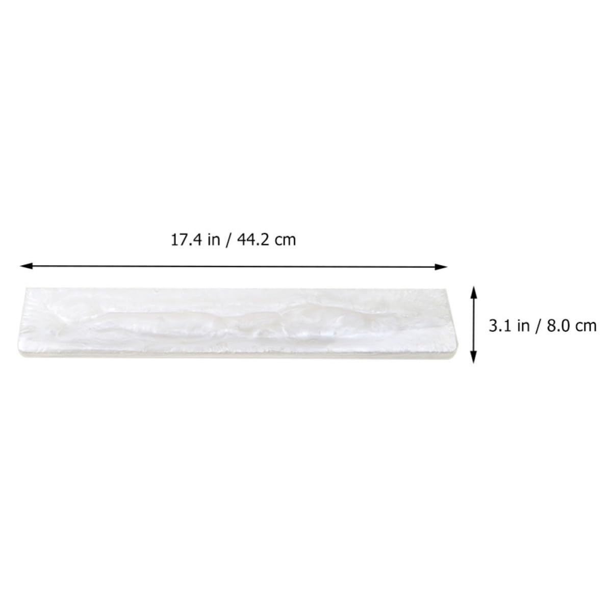 Mechanische Tastatur Handgelenkauflage Weiß Tasten Perlenharz Ergonomische Handballenauflage Unterstützt Hand und Handgelenk Entlastet Ermüdung für Büro und Gaming