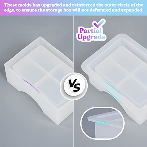 Let'S Resin ELR00081 Coaster Resin Molds, Upgraded 10Pcs Epoxy Molds Holder Kit thumb #2