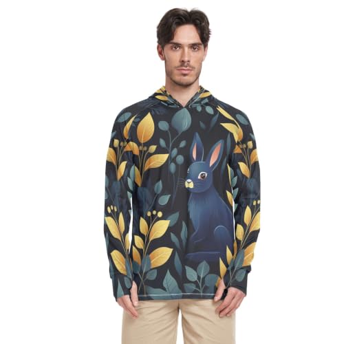 Rash guard homme protection solaire UPF 50+ Botanique De Lapin Bleu manches longues de pêche
