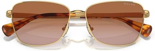 Miniatura 3 de Ralph by Ralph Lauren Gafas de sol mariposa RA4143 para mujer, oro brillantemarrón degradado, 2.244 in, Oro brillantemarrón degradado