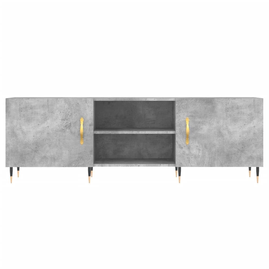 vidaXL Mobile Porta TV Grigio Cemento 150x30x50cm in Legno Multistrato, mobiletto, mobiletto HiFi, mobile per dispositivi multimediali, supporto TV