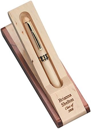 Engraved/Personalized Two Tone Flip Box Pen Gift Set | Sofia's Findings