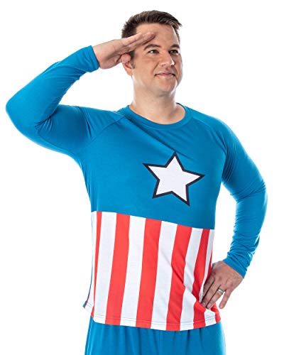 Pyjama Captain America ensemble cadeau homme vêtement de nuit rétro Marvel pour anniversaire - 4