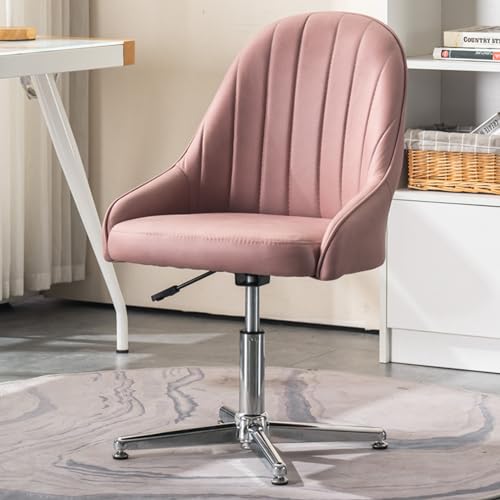 Chaise de bureau ergonomique large sans roulettes et pieds croisés pour salon