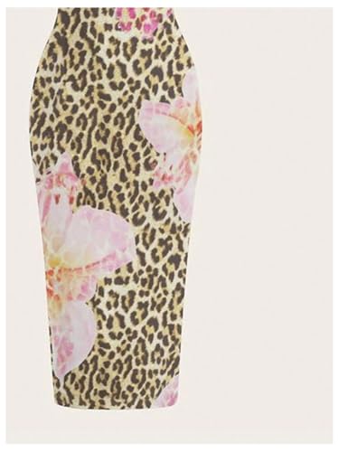 Image of Floerns Women's Flower Print Spaghetti Strap Cami Midi Dress Boho Pencil Dress