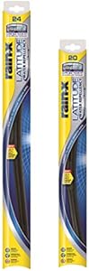 Rain-X 810162 Latitude 2-In-1 Water Repellent Wiper Blades, 24" and 20" Windshield Wipers (Pack Of 2), Automotive Replacement Windshield Wiper Blades With Patented Rain-X Water Repellency Formula