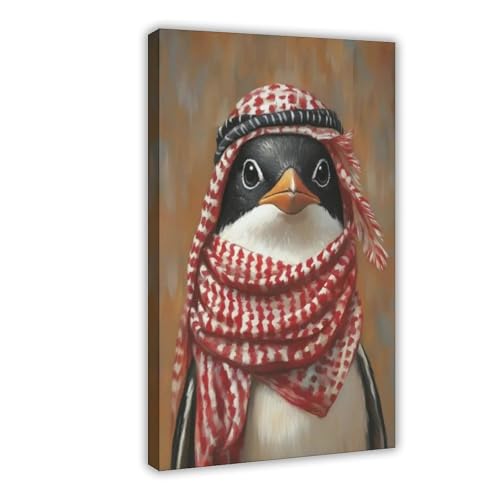 Pingouin Keffiyeh toile décoration murale salon et chambre coucher affiche moderne 40x61
