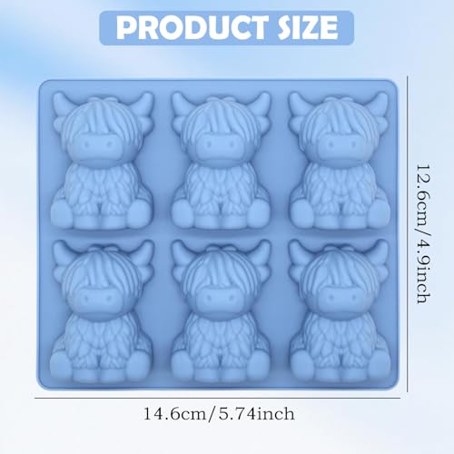 Molde para cubitos de hielo en forma de vaca Highland miniatura 2