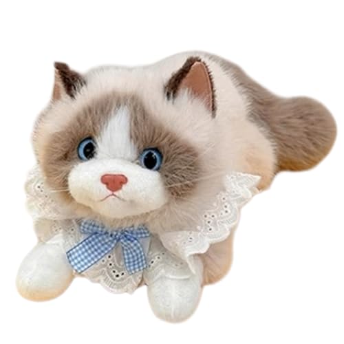 Peluche de chat mignon sonore pour voyages en voiture et nuits paisibles en appartement